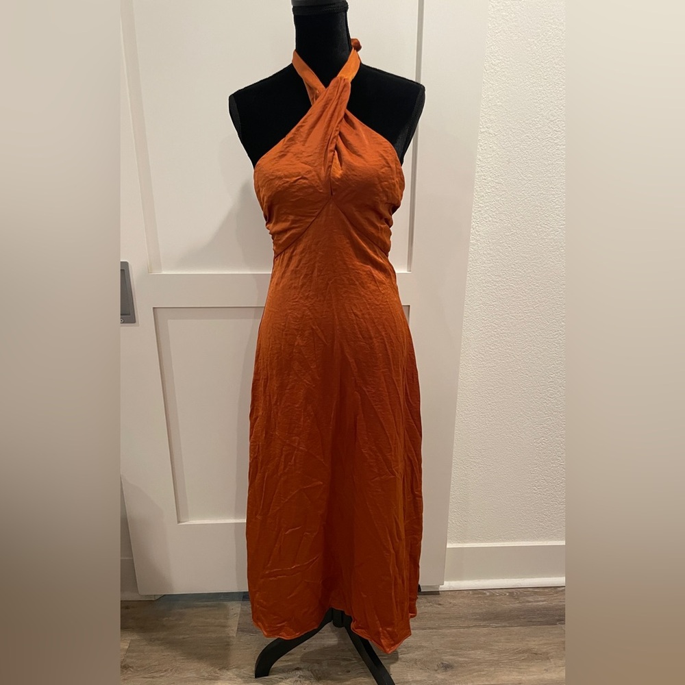 House of Harlow 1960 Strapless Rust Dress